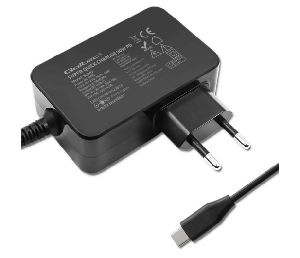 Qoltec Ładowarka GaN POWER PRO usb-c 90W - 1213307 - zdjęcie 2